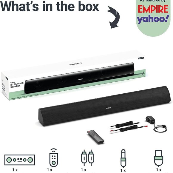 Majority Teton Sound Bar for TV | 120W Powerful Stereo 2.1 Channel Sound - Picture 2 of 7